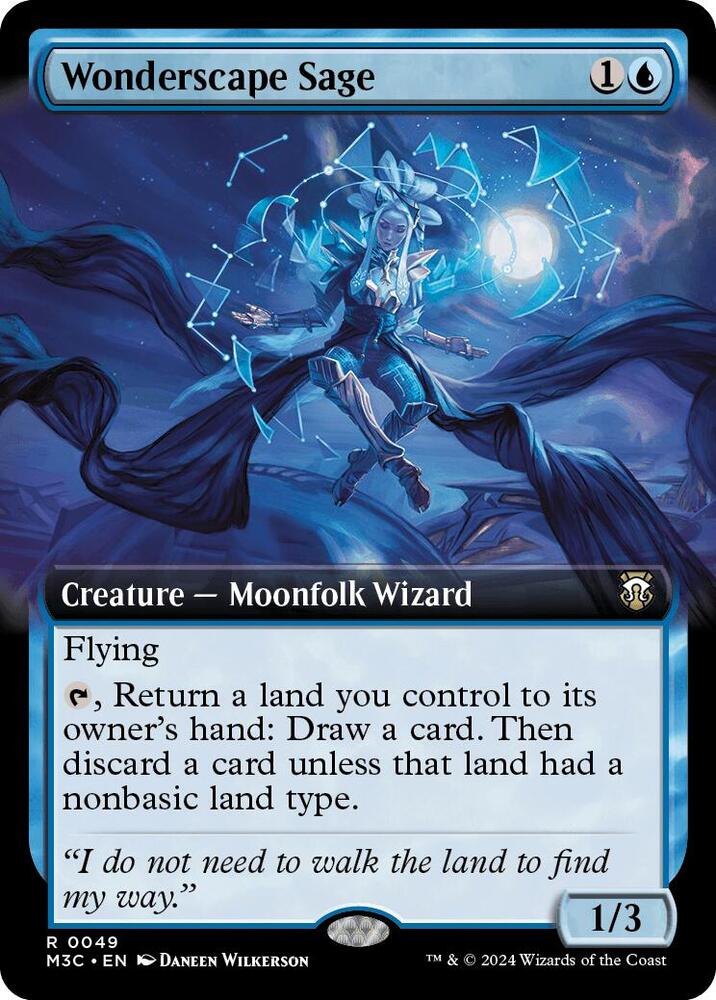 Wonderscape Sage 49/411 (Commander: Modern Horizons 3)  - Extended Art