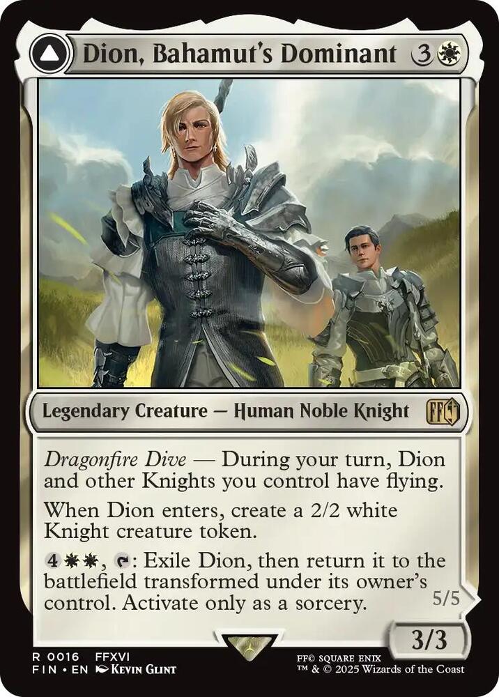 Dion, Bahamut's Dominant // Bahamut, Warden of Light 16 (FINAL FANTASY)  - Foil