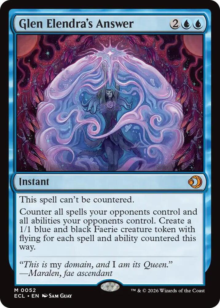 Glen Elendra's Answer 52 (Lorwyn Eclipsed)  - Foil