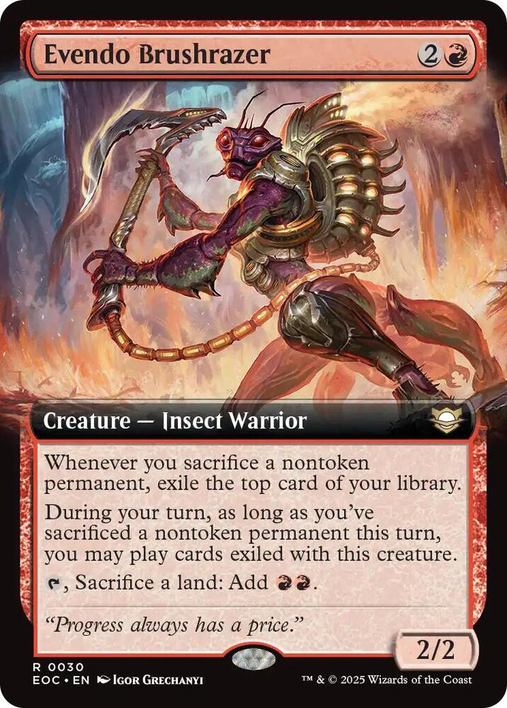 Evendo Brushrazer  30/191 (Commander: Edge of Eternities)  - Extended Art