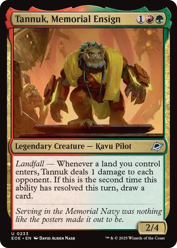 Tannuk, Memorial Ensign 233 (Edge of Eternities) 