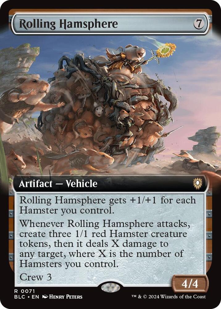 Rolling Hamsphere 71/40 (Commander: Bloomburrow)  - Extended Art