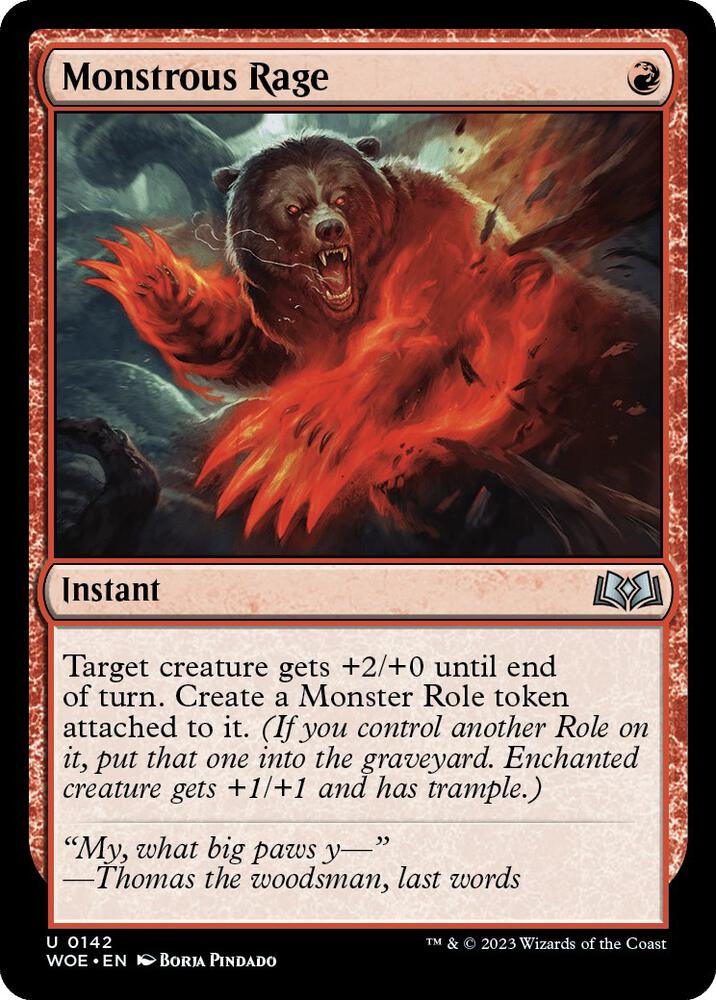 Monstrous Rage 142/276 (Wilds of Eldraine) 