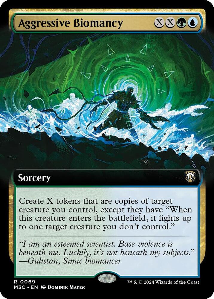 Aggressive Biomancy 69/411 (Commander: Modern Horizons 3)  - Extended Art
