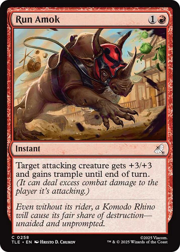 Run Amok  258/317 (Avatar: The Last Airbender: Eternal-Legal)  - Foil