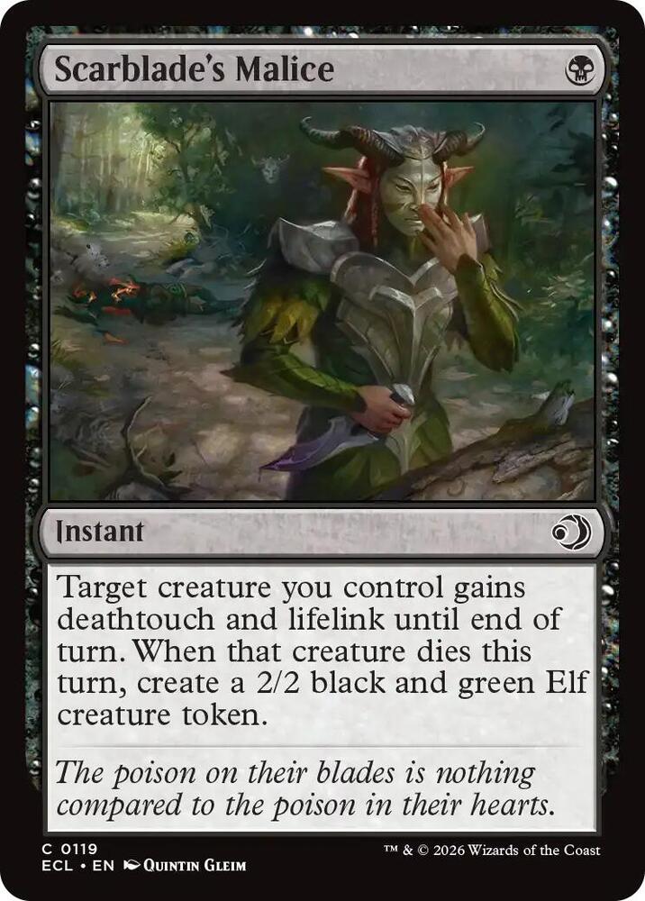 Scarblade's Malice 119/273 (Lorwyn Eclipsed)  - Foil