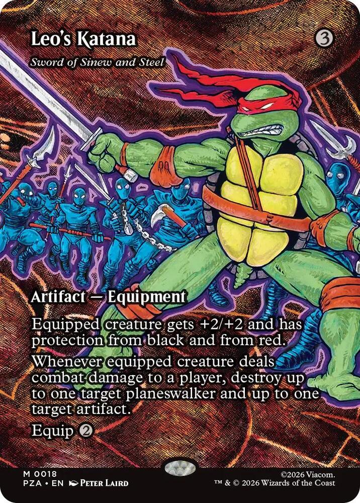 Leo's Katana Sword of Sinew and Steel 18 (Teenage Mutant Ninja Turtles Source Material)  - Borderless