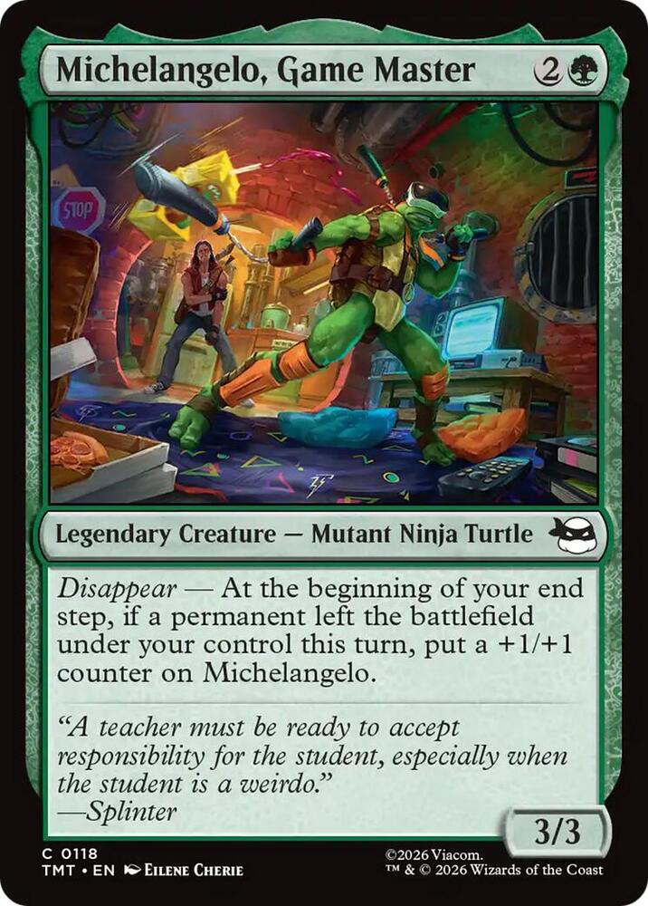 Michelangelo, Game Master 118//190 (Teenage Mutant Ninja Turtles)  - Foil
