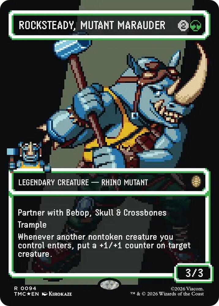 Rocksteady Mutant Marauder Borderless Surge Foil 94 (Commander: Teenage Mutant Ninja Turtles)  - Surge Foil