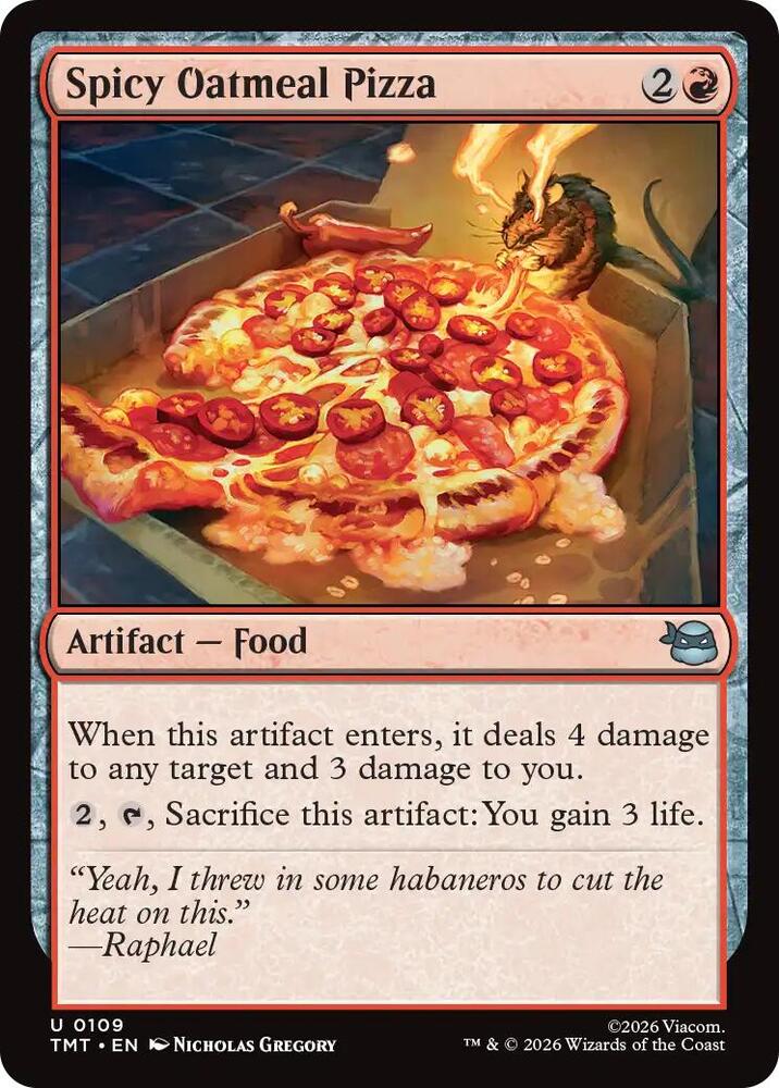 Spicy Oatmeal Pizza 109/190 (Teenage Mutant Ninja Turtles)  - Foil