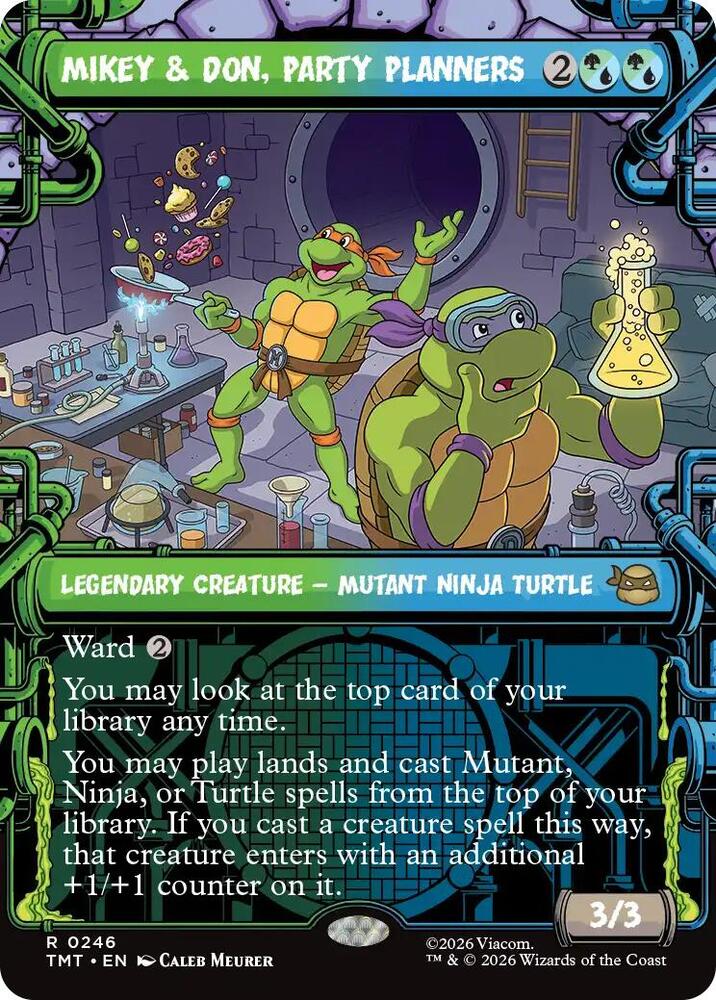 Mikey and Don, Party Planners 246/190 (Teenage Mutant Ninja Turtles)  - Showcase Foil