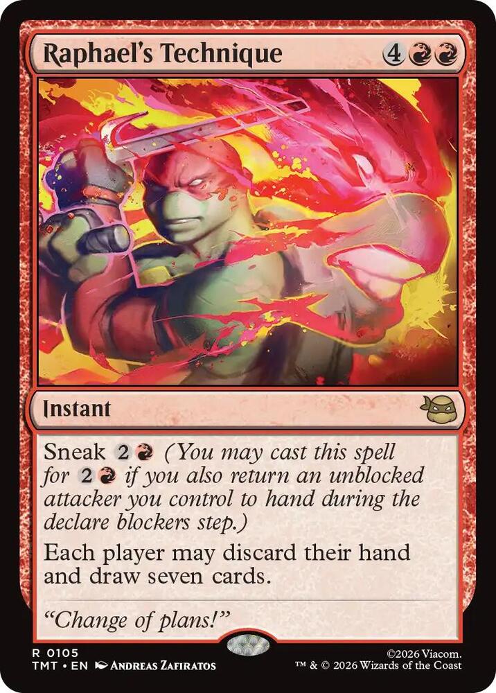 Raphael's Technique 105/190 (Teenage Mutant Ninja Turtles)  - Foil