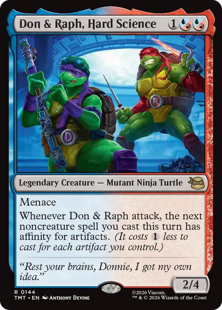 Don and Raph, Hard Science 144/190 (Teenage Mutant Ninja Turtles)  - Foil