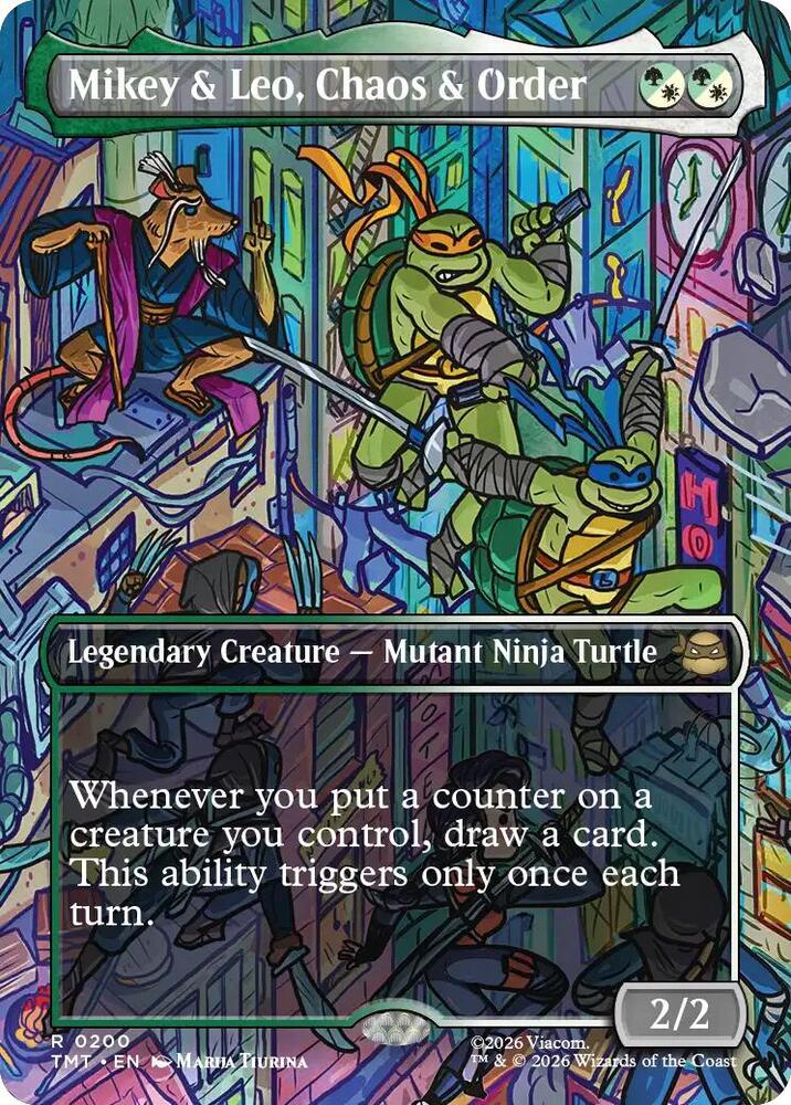 Mikey and Leo, Chaos and Order 200 (Teenage Mutant Ninja Turtles)  - Borderless