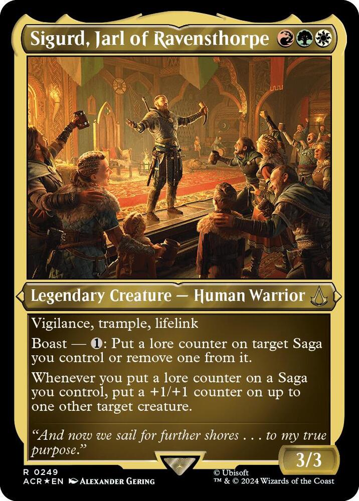 Sigurd, Jarl of Ravensthorpe 249 (Universes Beyond: Assassin's Creed)  - Etched Foil