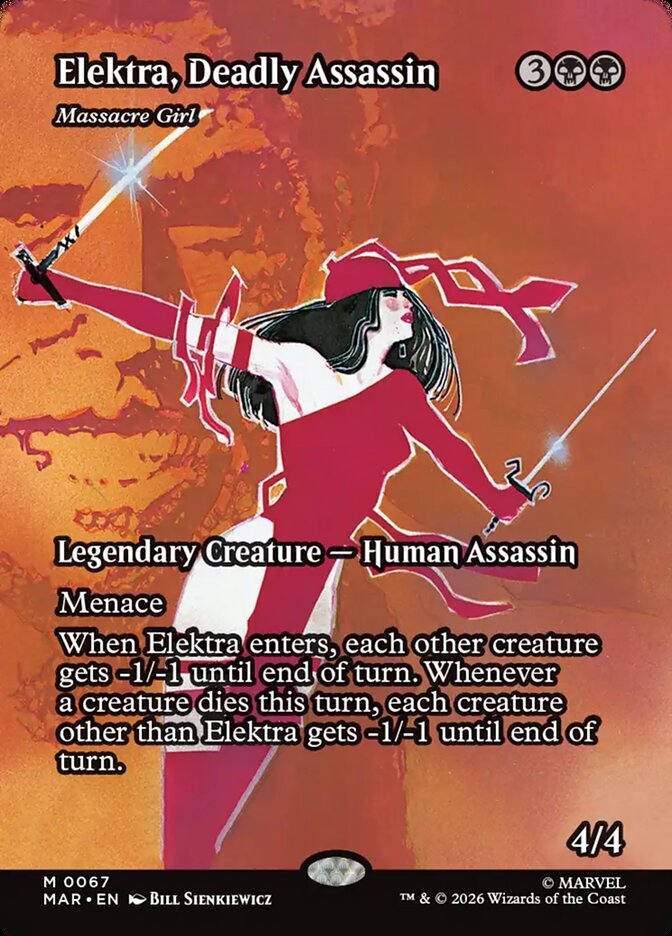 Elektra, Deadly Assassin - Massacre Girl 67 (Marvel Universe Eternal-Legal)  - Borderless