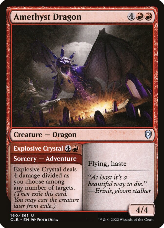 Amethyst Dragon // Explosive Crystal 160/361 (Commander Legends: Battle for Baldur's Gate) 