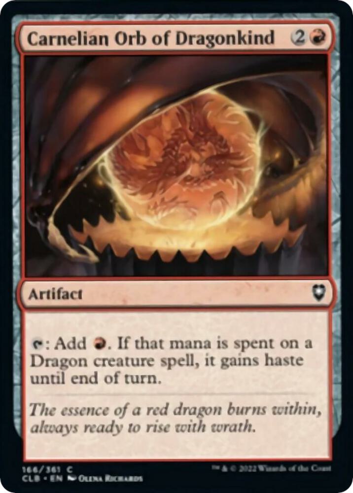 Carnelian Orb of Dragonkind 166 (Commander Legends: Battle for Baldur's Gate) 