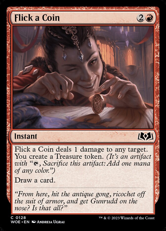 Flick a Coin 128/276 (Wilds of Eldraine)  - Foil