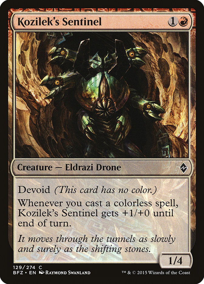 Kozilek's Sentinel 129/274 (Battle for Zendikar) 