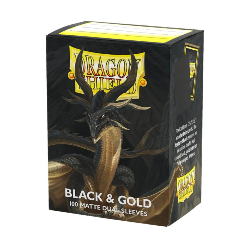 Dragon Shield: Sleeves – Matte Dual – Black & Gold