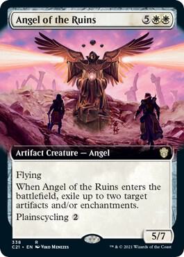 Angel of the Ruins Extended Art 338/81 (Commander 2021) 