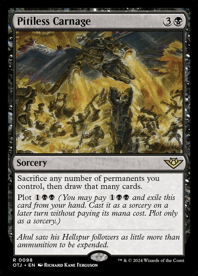 Pitiless Carnage 98 (Outlaws of Thunder Junction)  - Foil