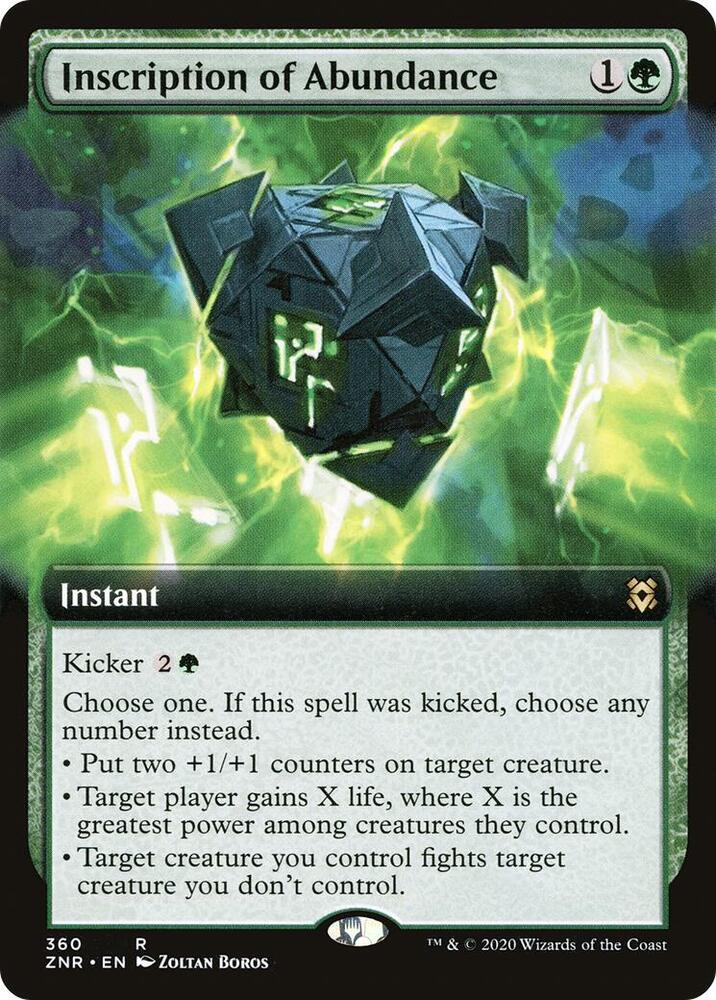 Inscription of Abundance 360/280 (Zendikar Rising)  - Extended Art