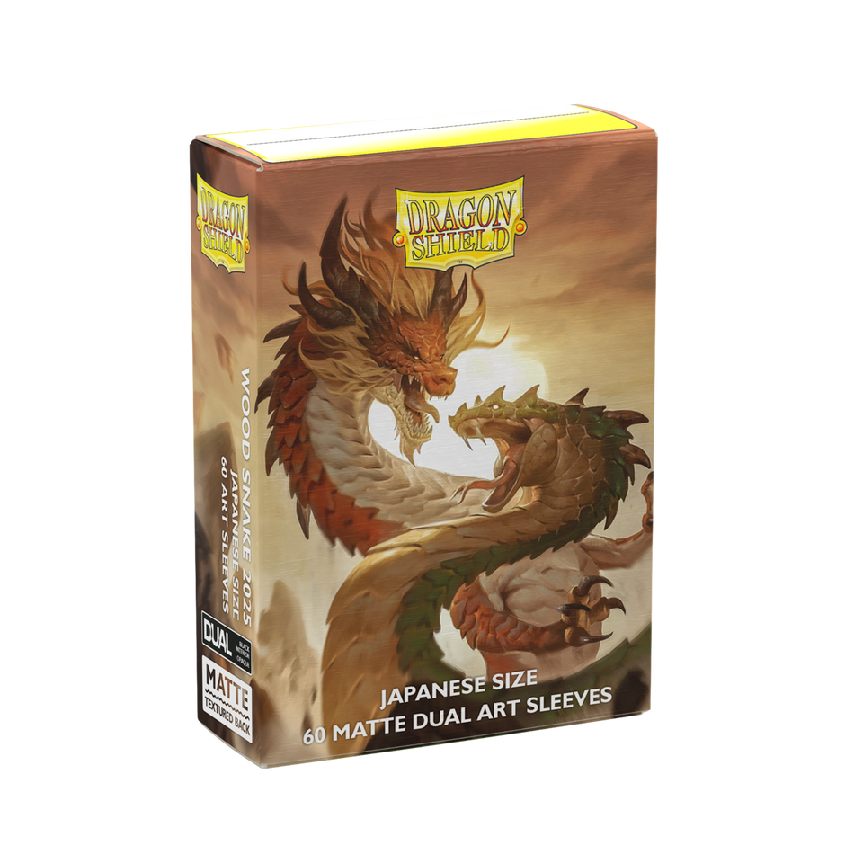 Dragon Shield: Japanese Size 60ct Art Sleeves - Wood Snake 2025 (Dual Matte)