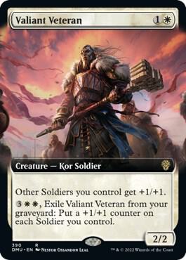 Valiant Veteran Extended Art 390/281 (Dominaria United) 