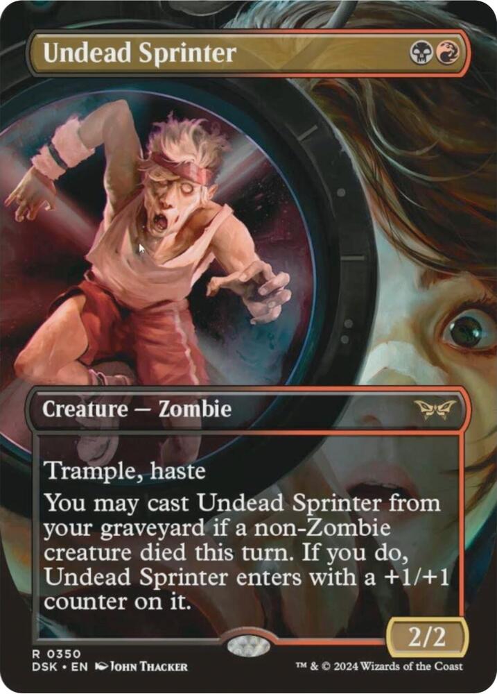 Undead Sprinter 350/286 (Duskmourn: House of Horror)  - Borderless Foil