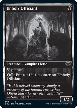 Unholy Officiant 308/534 (Innistrad: Double Feature) 