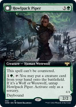 Howlpack Piper Extended Art 392 (Innistrad: Crimson Vow)  - Foil