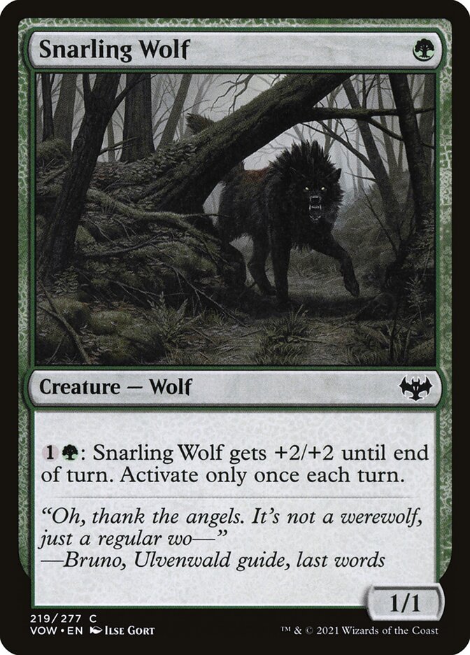 Snarling Wolf 219/277 (Innistrad: Crimson Vow)  - Foil