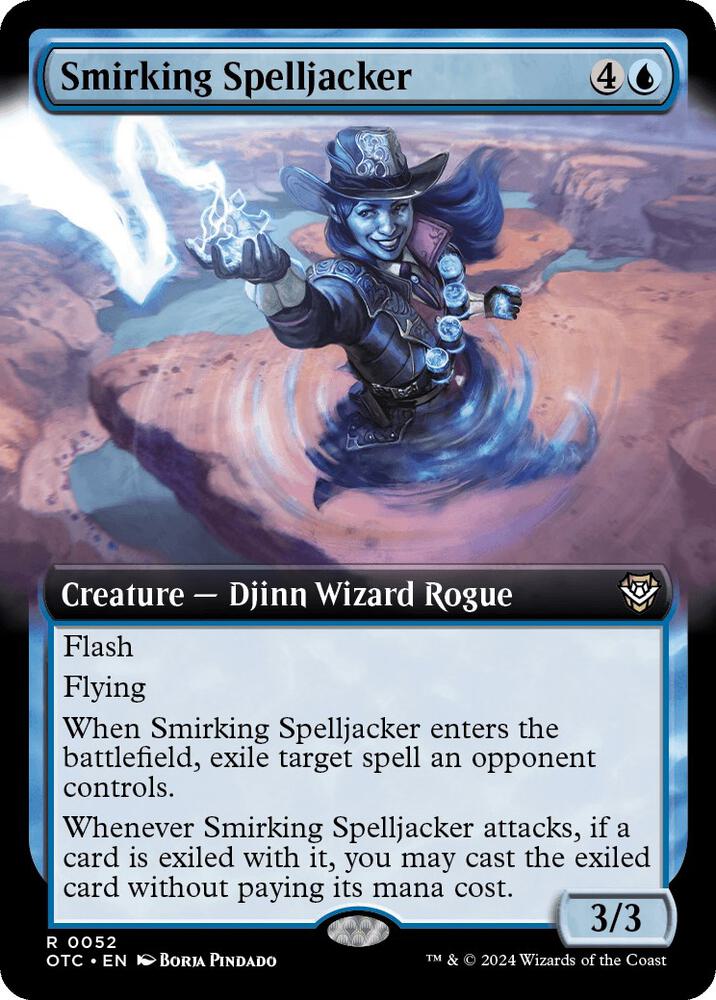 Smirking Spelljacker 52/342 (Commander: Outlaws of Thunder Junction)  - Extended Art
