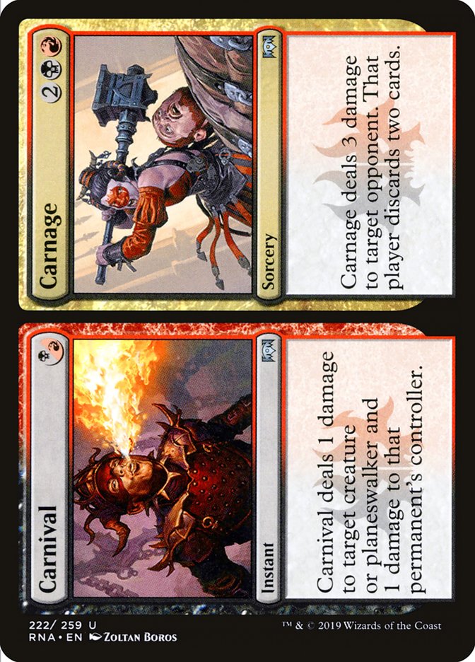 Carnival // Carnage 222/259 (Ravnica Allegiance)  - Foil
