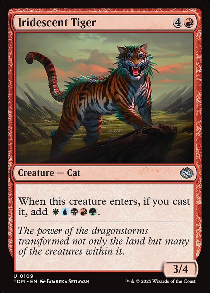 Iridescent Tiger 109 (Tarkir: Dragonstorm)  - Foil