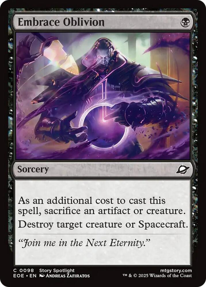 Embrace Oblivion (Edge of Eternities)  - Foil