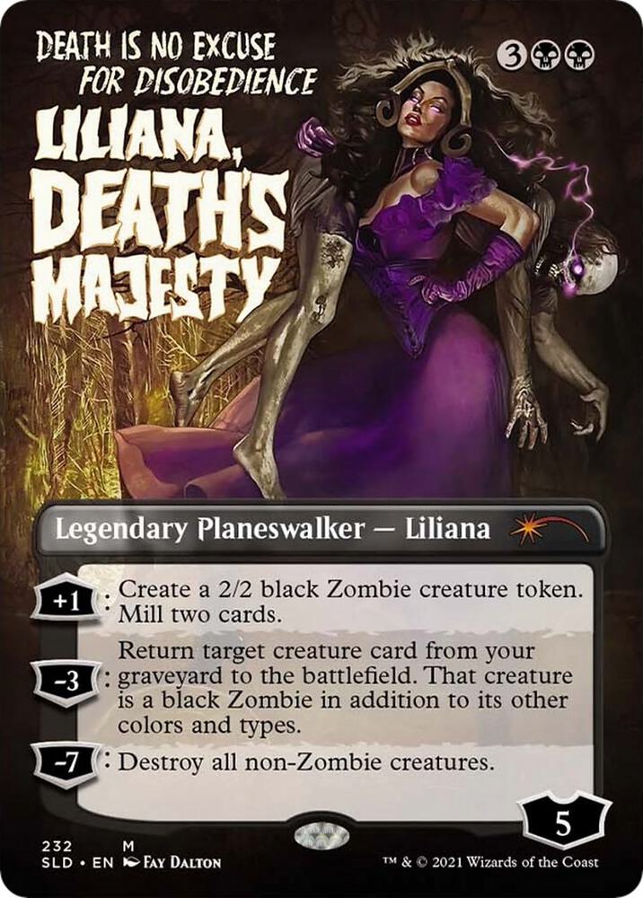 Liliana, Death's Majesty 232 (Secret Lair Drop Series)  - Borderless Foil