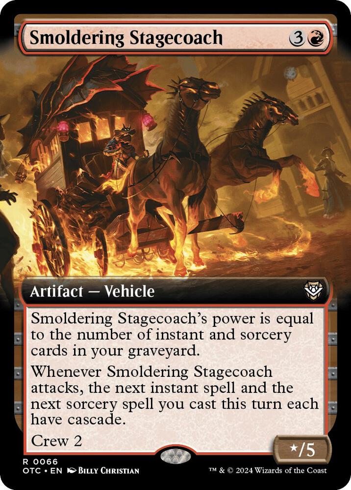 Smoldering Stagecoach 66/342 (Commander: Outlaws of Thunder Junction)  - Extended Art