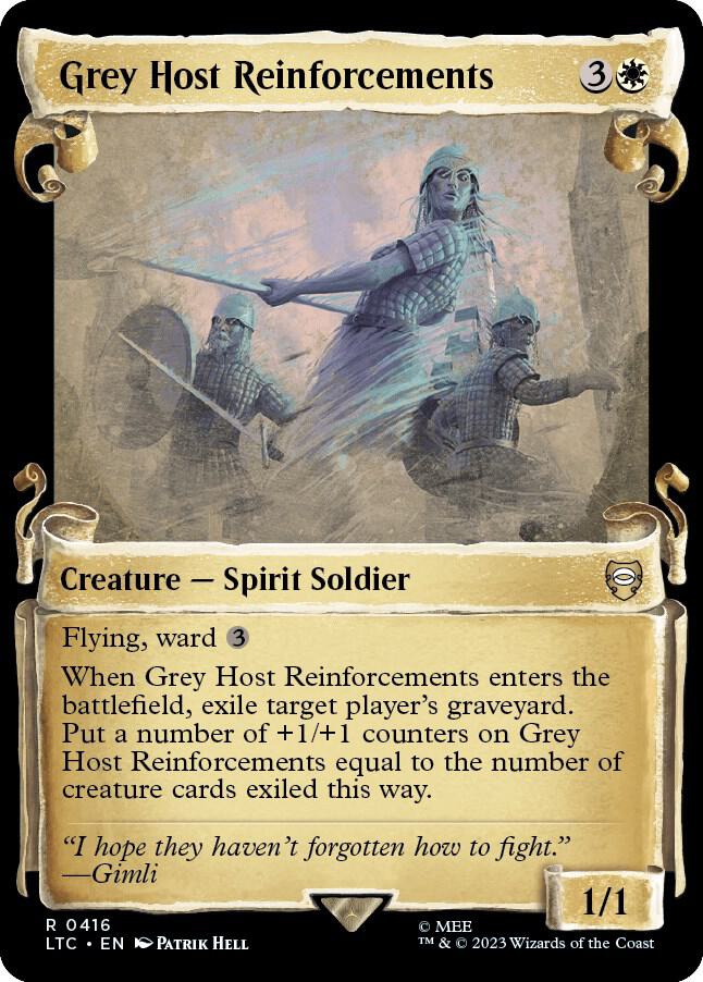 Grey Host Reinforcements Showcase Scrolls 416 (Commander: The Lord of the Rings: Tales of Middle-earth)  - Showcase Scroll Foil