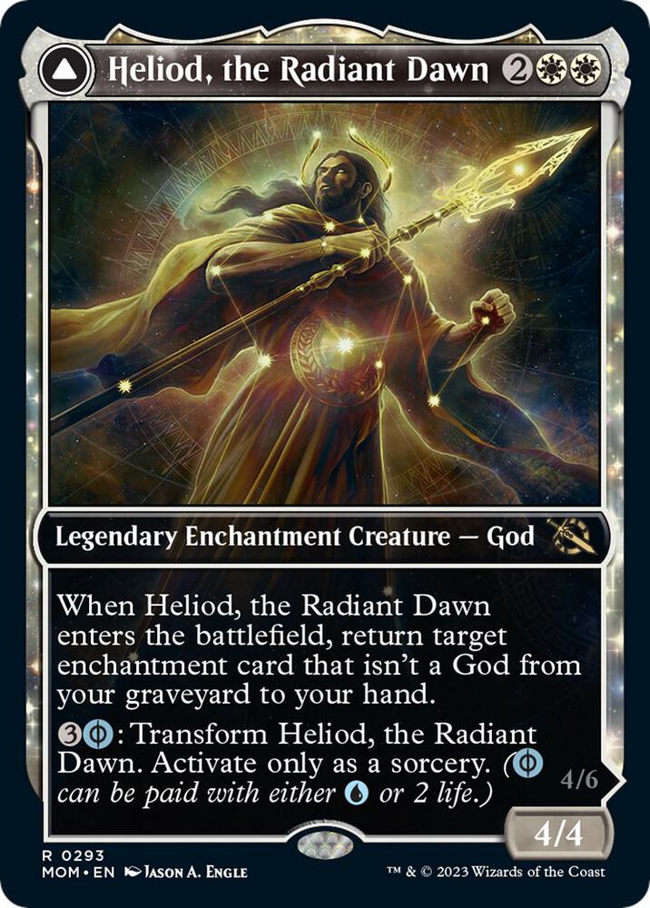 Heliod, the Radiant Dawn // Heliod, the Warped Eclipse 293 (March of the Machine)  - Showcase Foil