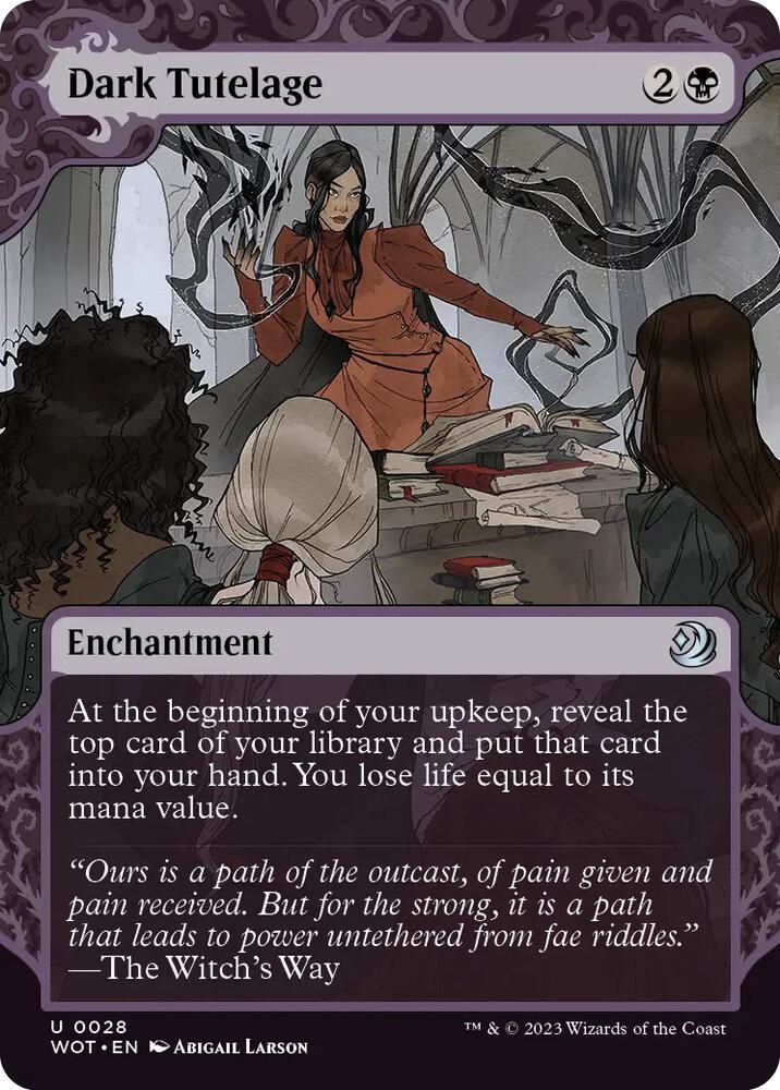 Dark Tutelage 28/63 (Wilds of Eldraine: Enchanting Tales)  - Showcase