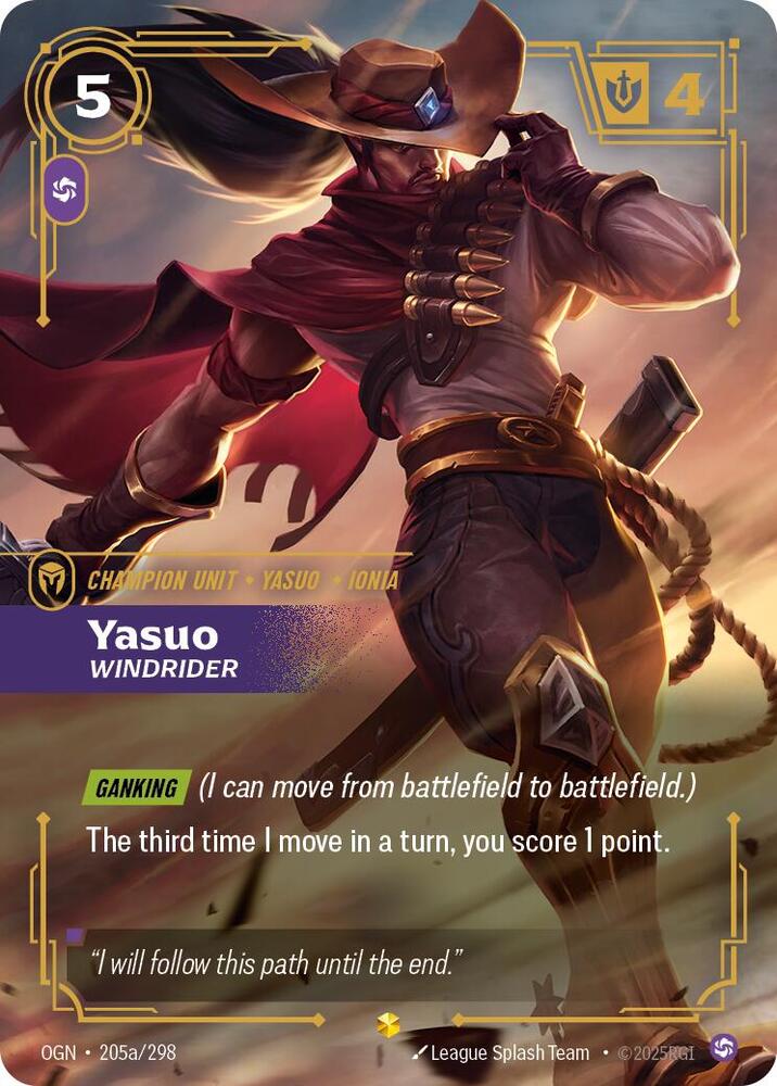 Yasuo - Windrider 205a/298 (Origins)  - Foil