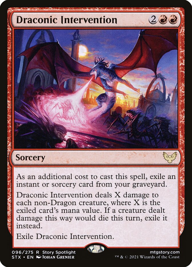 Draconic Intervention 96/275 (Strixhaven: School of Mages)  - Foil
