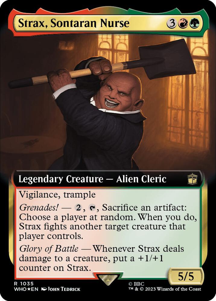 Strax, Sontaran Nurse 1035/331 (Universes Beyond: Doctor Who)  - Extended Art Surge Foil