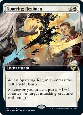 Sparring Regimen Extended Art 293 (Strixhaven: School of Mages) 