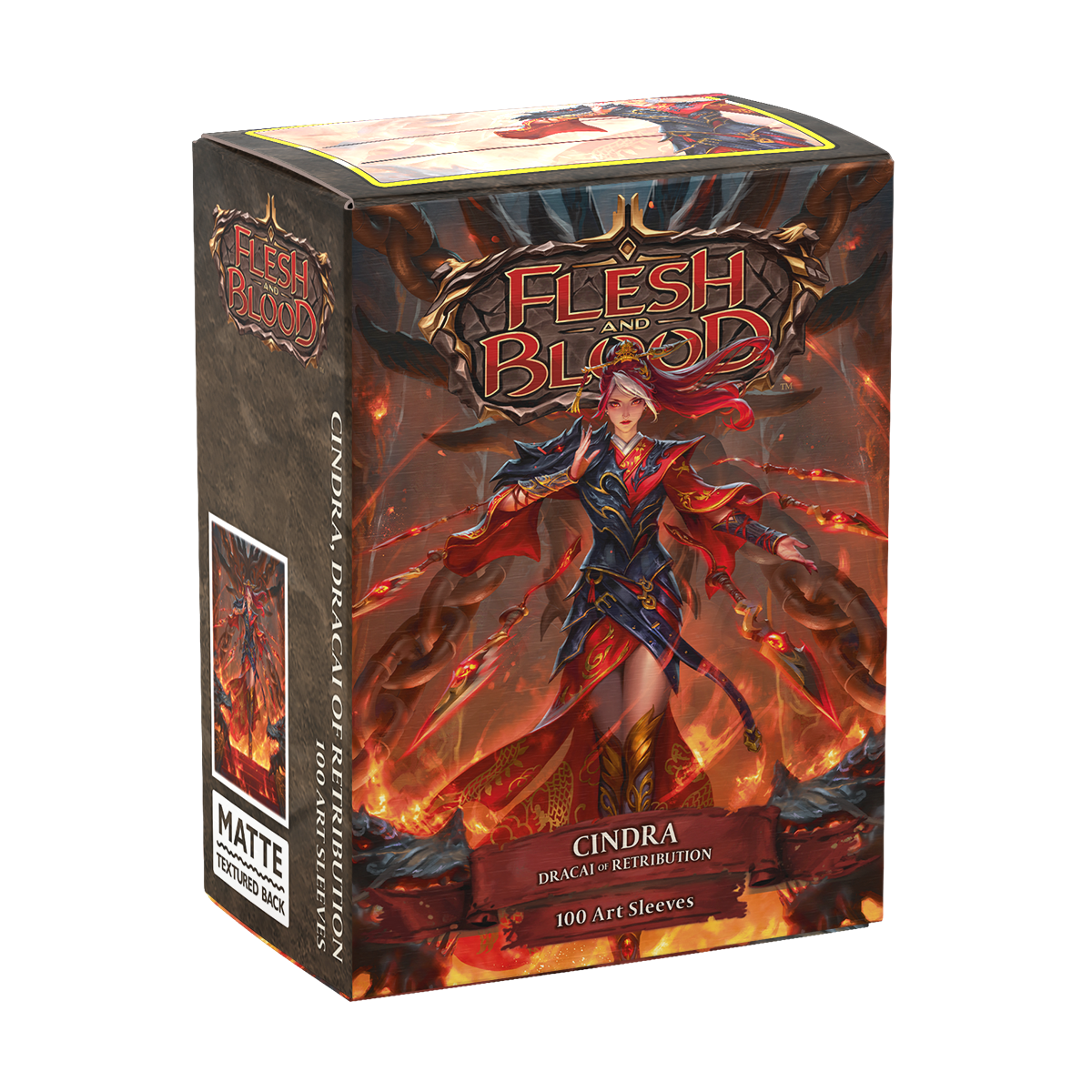Dragon Shield: Standard 100ct Art Sleeves - Flesh and Blood (Cindra, Dracai of Retribution)