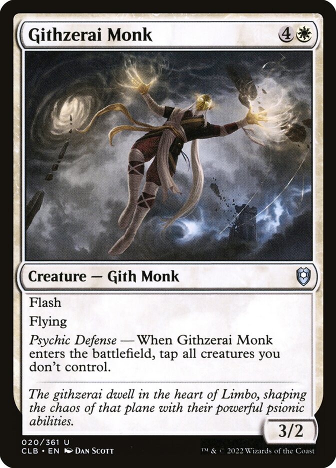 Githzerai Monk 20 (Commander Legends: Battle for Baldur's Gate) 