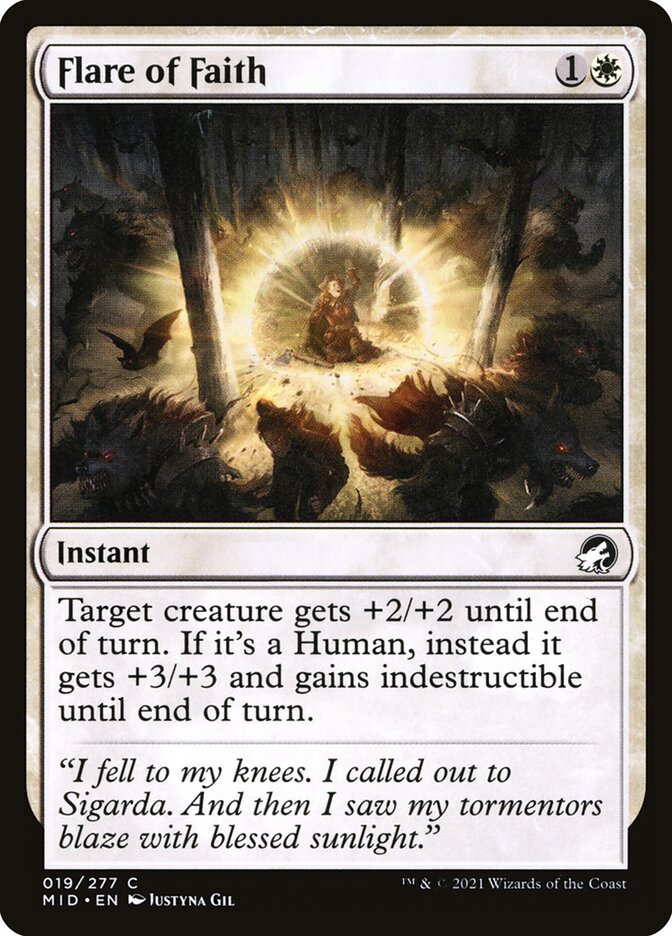 Flare of Faith 19/277 (Innistrad: Midnight Hunt) 